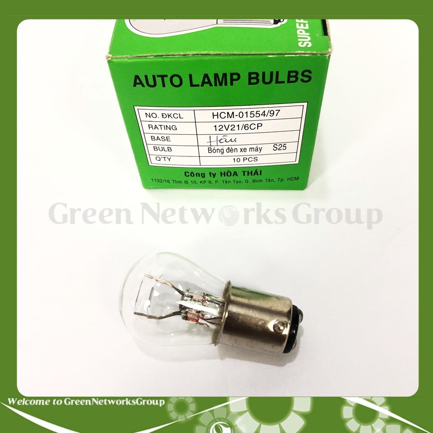 Bóng đèn hậu Halogen Sun Shing 12V - 24V 21/6CP  chân M5 1157 Bảo Hành 12 Tháng - 1 cái Greennetworks