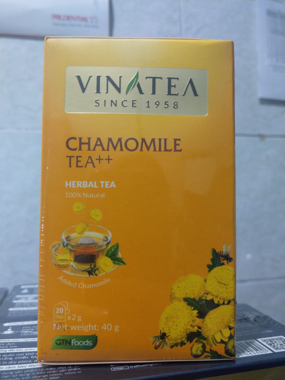 Trà Túi Lọc Hoa Cúc Mật Ong Vinatea 40g (20 túi x 2g)