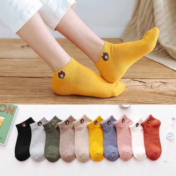 [HCM]SET 10 ĐÔI TẤT GẤU CỔ NGẮN HÀN QUỐC NHIỀU MÀU SẮC VỚI CÔNG NGHỆ NANO SỢI TRE CHỐNG HÔI CHÂN TỐT