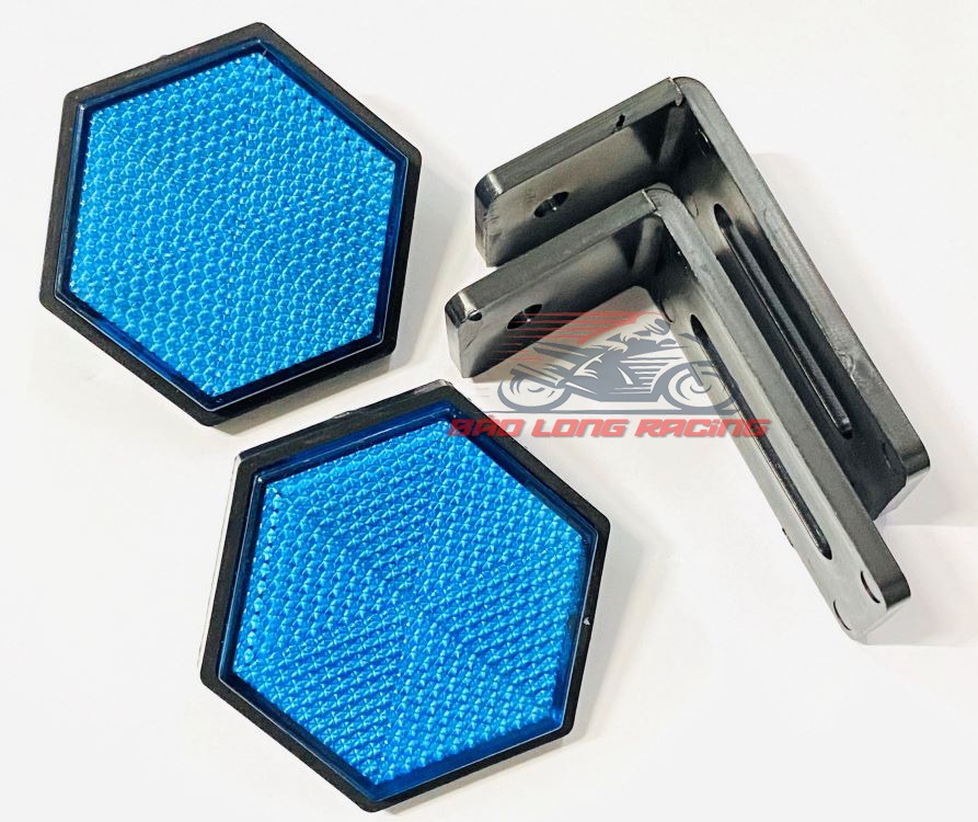 Mắt mèo lục giác 6 cạnh gắn biển số xe máy màu Xanh DƯƠNG siêu rẻ