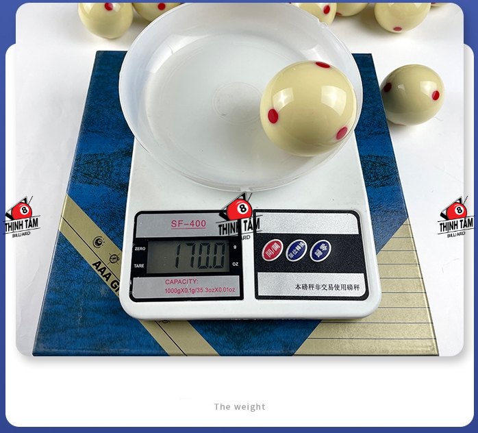 [THỊNH TÂM] Bóng Bida Bi Cái Trắng Bi-A Lỗ 57MM
