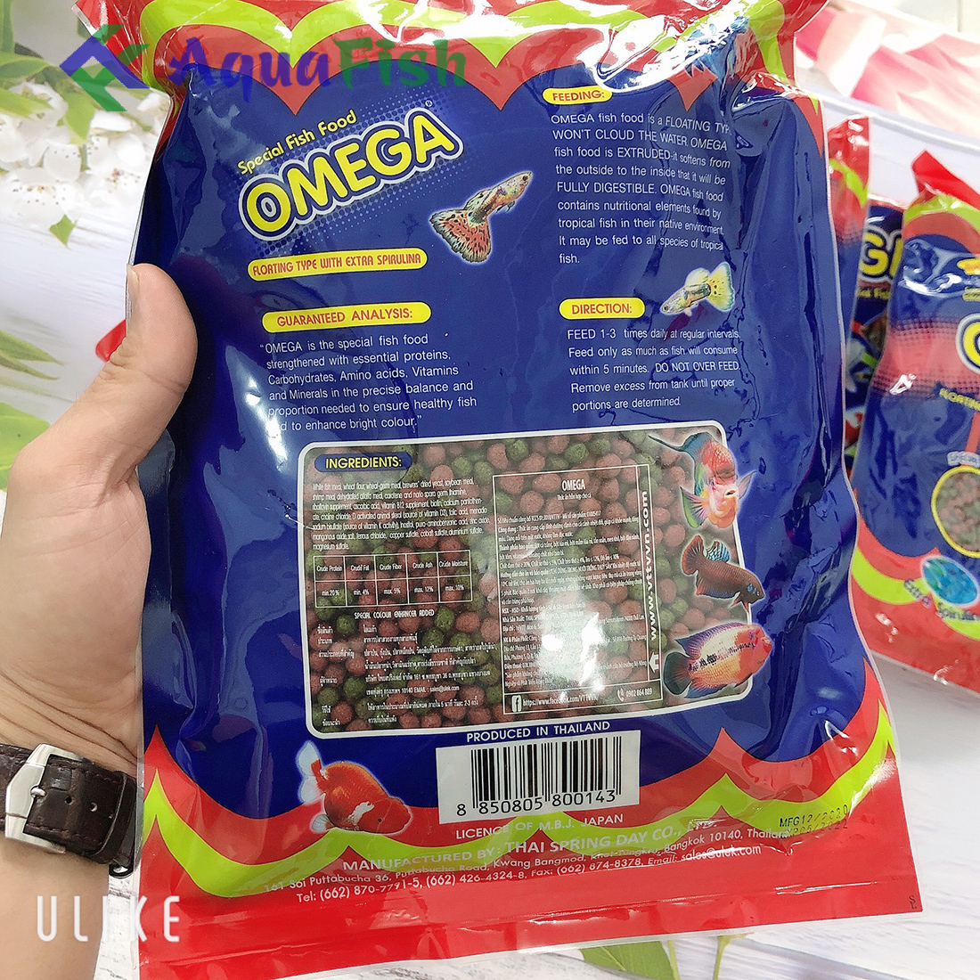 Thức Ăn Cho Cá Koi Omega 500g (giúp cá koi nhanh lớn, tăng màu và không gây đục nước)