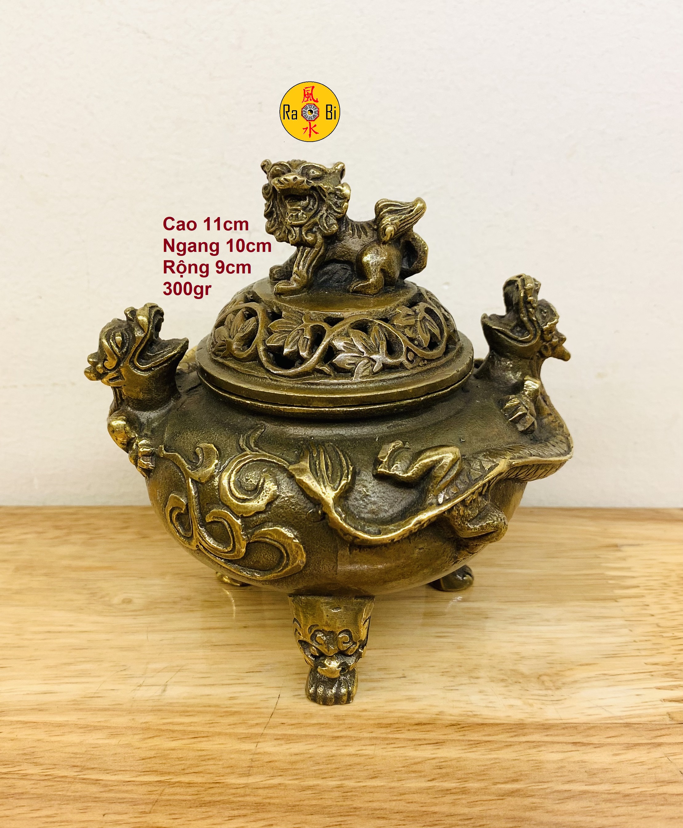 Lư Trầm Lân - Vật Phẩm Đồng Thờ Cúng - Đồ Đồng Mỹ Nghệ