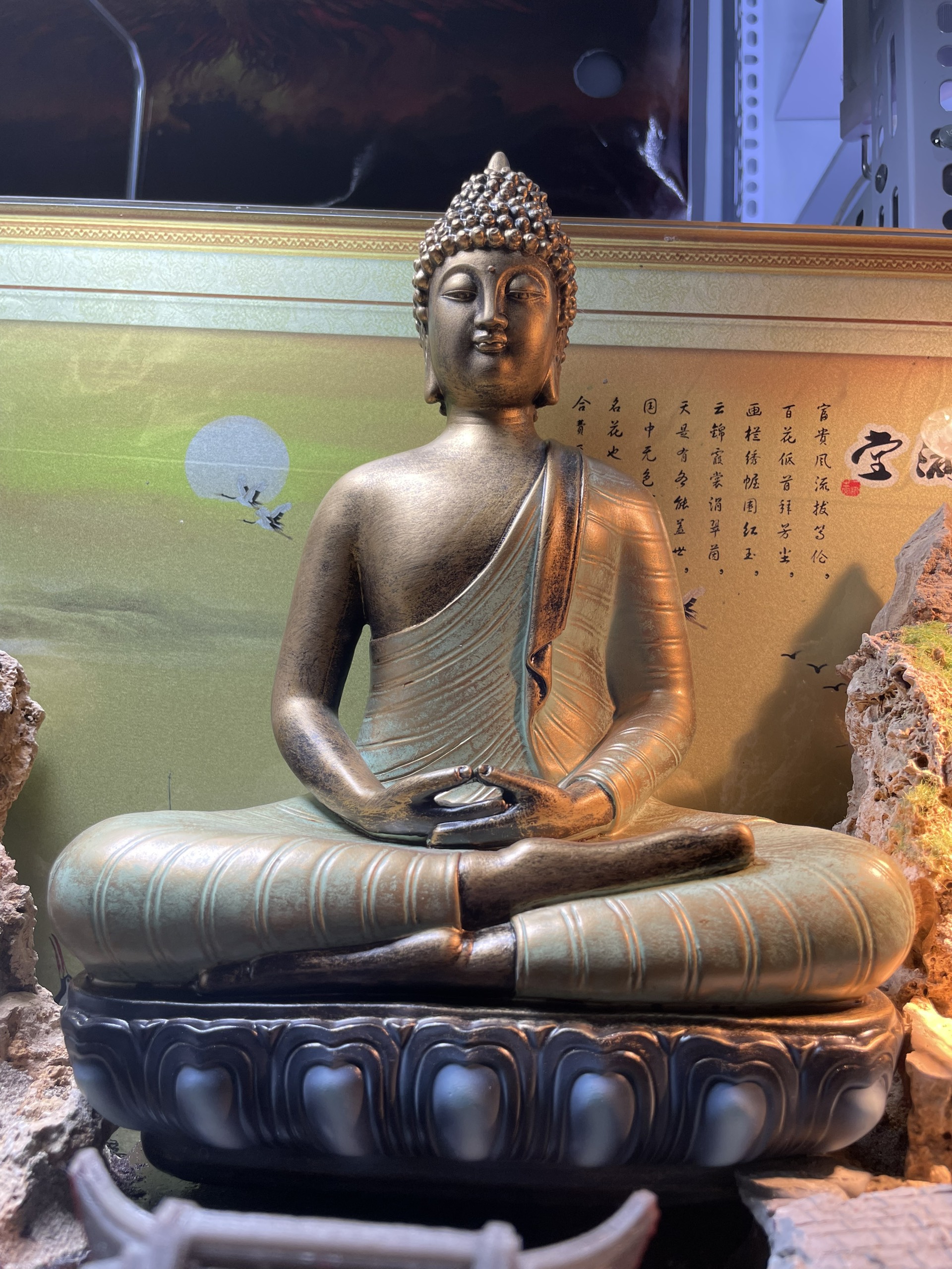 Buddha statue golden bronze high-grade