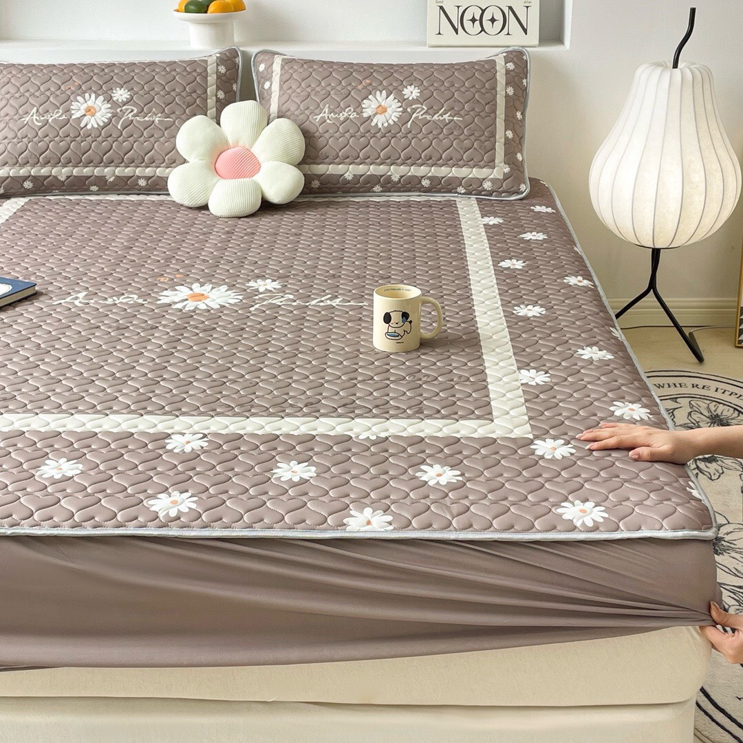 💥chiếu cao su non 6d vip bo chun chần tim mới nhất - chiếu điều hòa mát lạnh set 4 món chiibedding