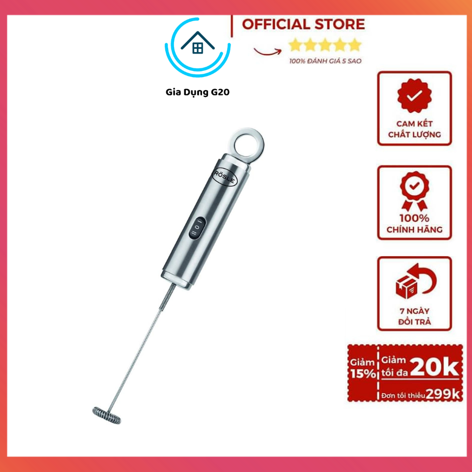 Máy tạo bọt cao cấp rösle 12961 - bọt siêu mịn, lâu tan. made in germany