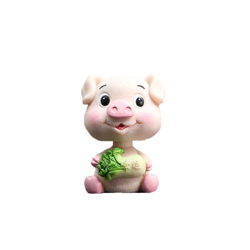 Tượng chú heo may mắn lắc lư đầu dễ thương trang trí taplo xe ô tô
