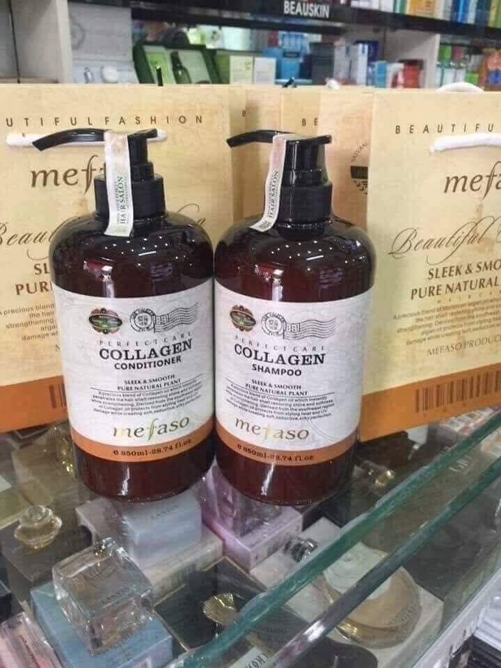 Dầu cặp gội xả cao cấp collagen mefaso 850ml