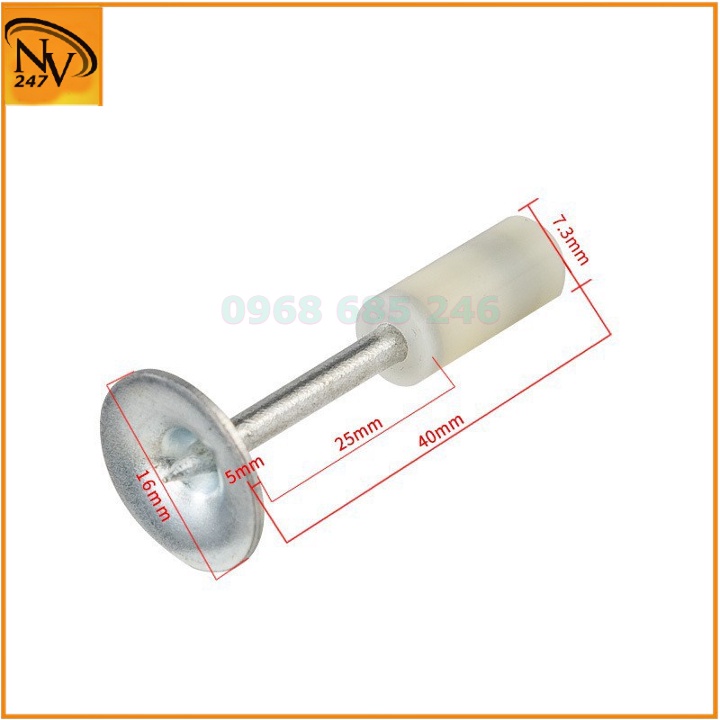 100c Đinh nấm hạt nổ dùng cho súng bắn đinh hạt nổ kt 7,3mm