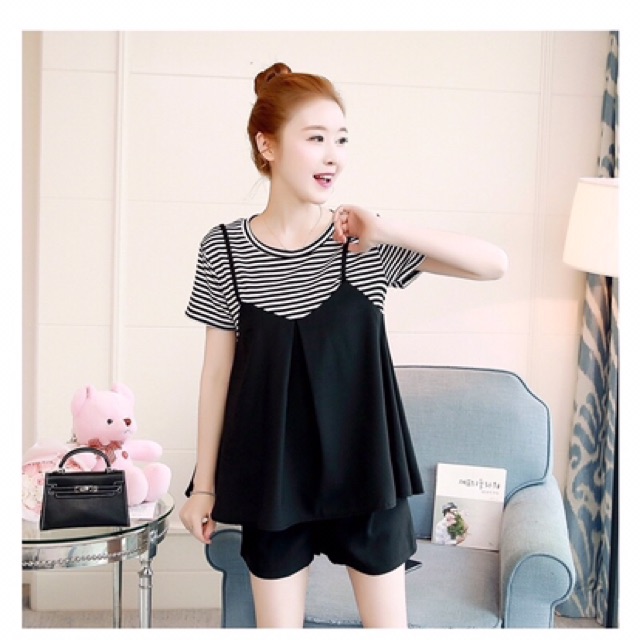 Áo bầu công sở, áo bầu cottong chất mềm mát