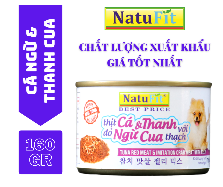Pate cho chó mèo Natufit 160g