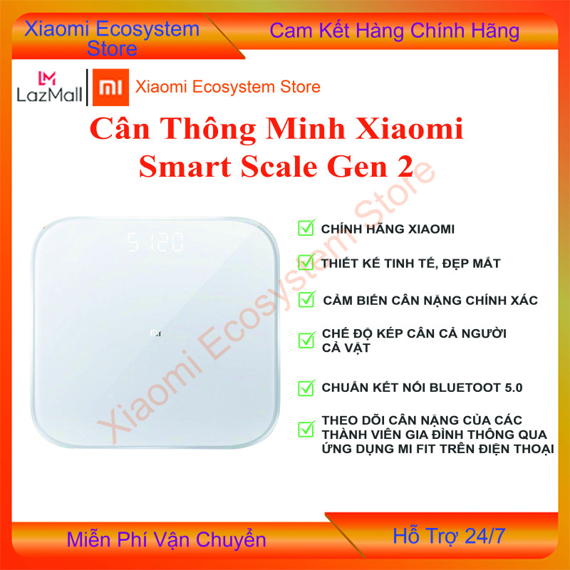 Cân điện tử thông minh Xiaomi Mi Smart Scale Gen 2 | cân sức khỏe | cân điện tử | cân thông minh | cân kết nối bluetooth | cân phân tích BMI cơ thể | XIAOMI ECOSYSTEM STORE cao cấp