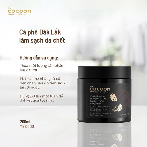 Tẩy Da Chết Cà Phê Đắk Lắk Cocoon COCOLUX