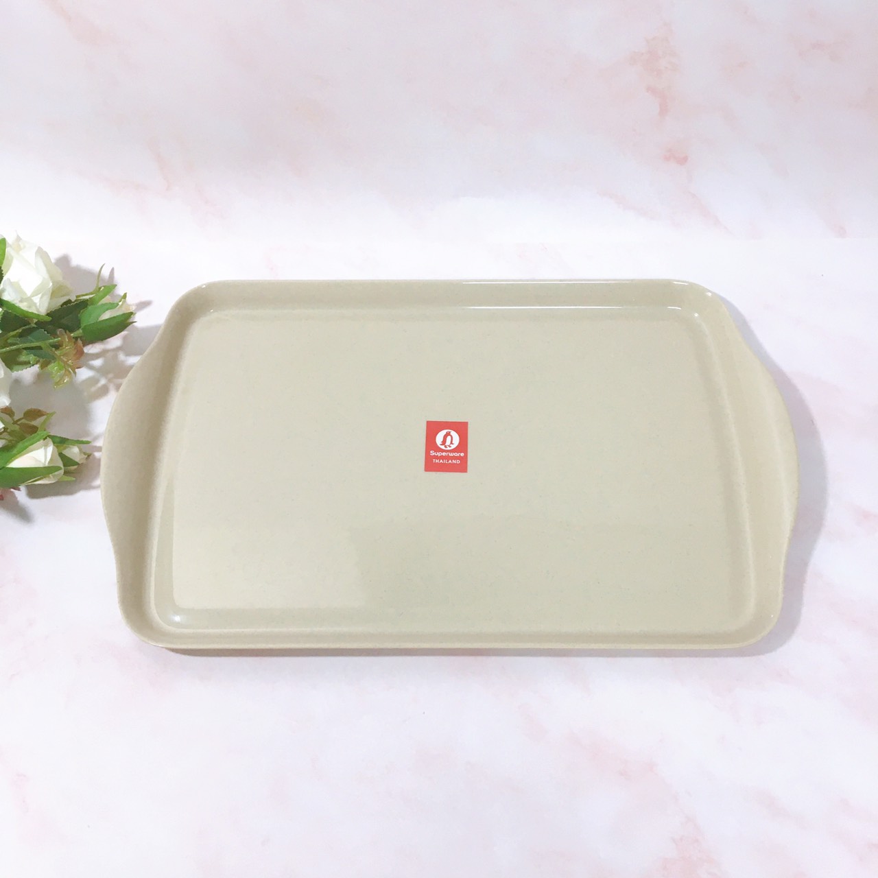 Khay SUPERWARE Nhựa Phíp 100% Melamine Nâu Đá - Stone