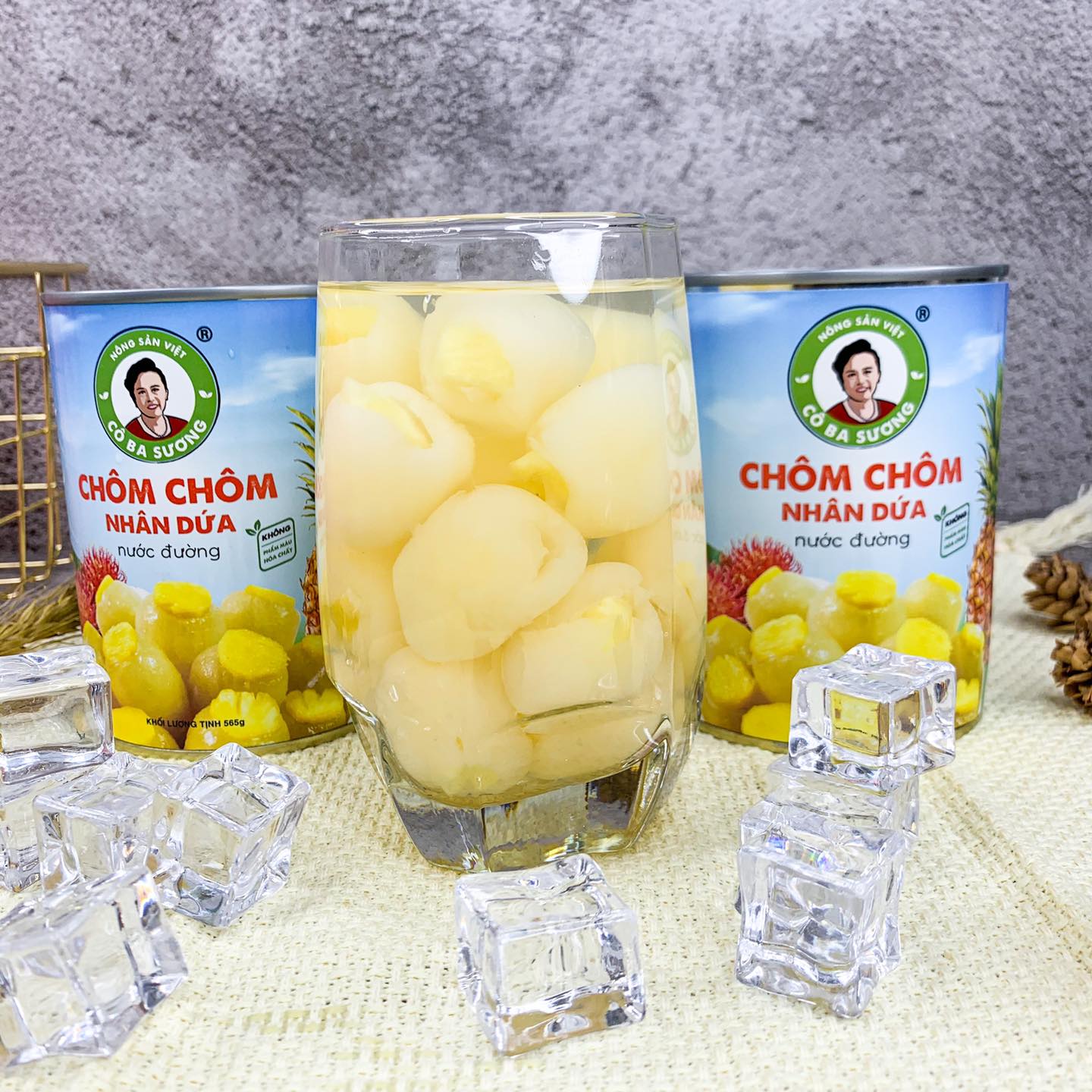 [HCM]Chôm chôm nhân dứa đóng lon cao cấp