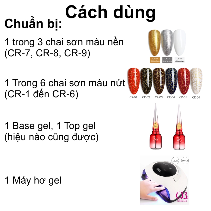 [HCM]Sơn gel AS sơn nứt mã CR