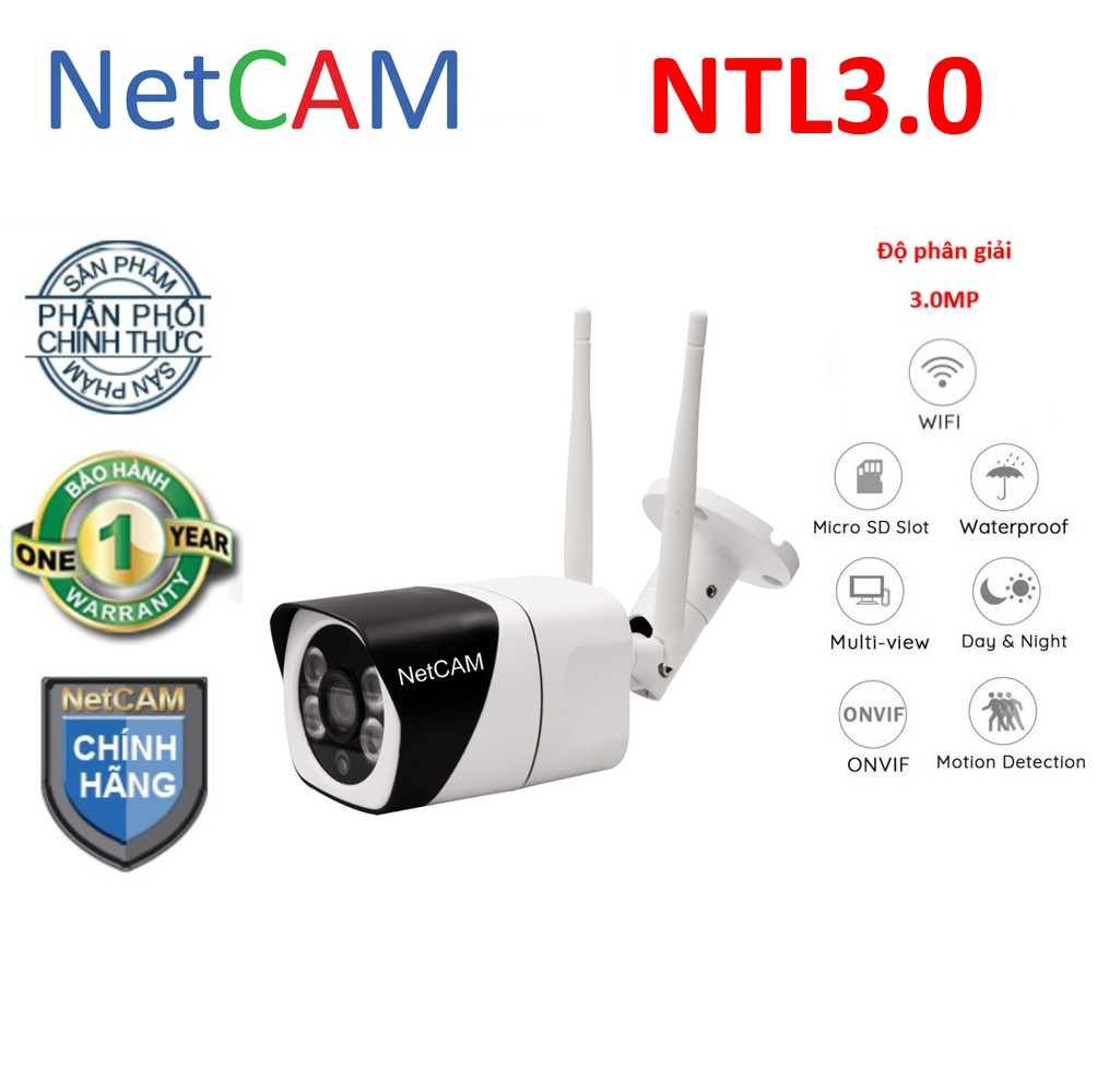 Camera WiFi Ngoài Trời NETCAM NTL2.0 (2MP) / NTL3.0 (3MP)