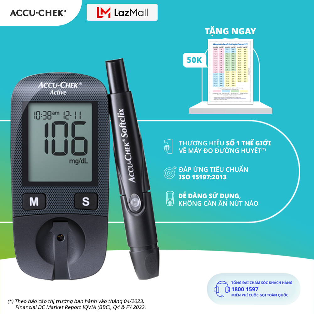 Máy Đo Đường Huyết ACCU-CHEK® Active Dùng Cho Cá Nhân