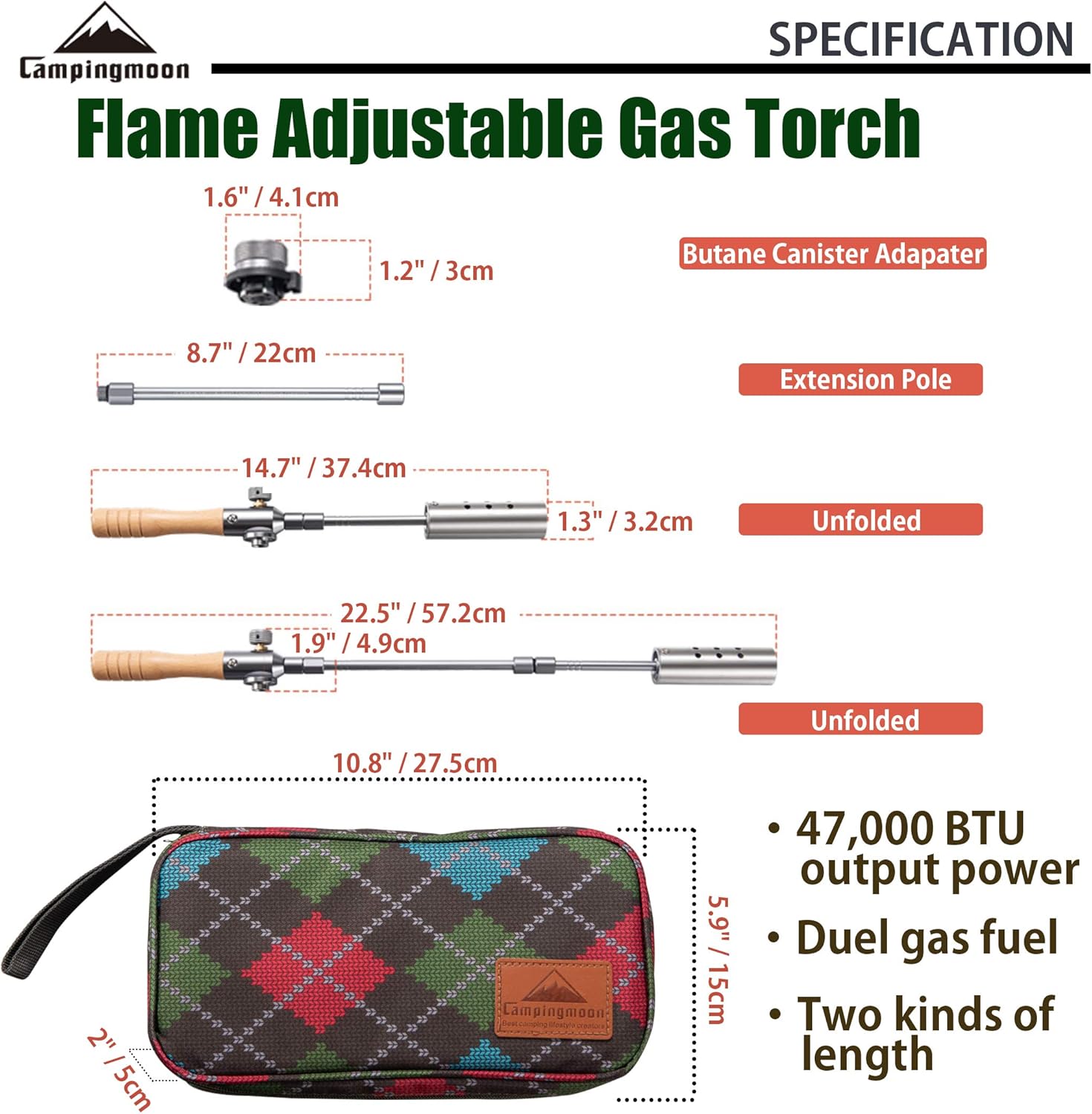 [HCM]Đèn khò gas Campingmoon MT-3955