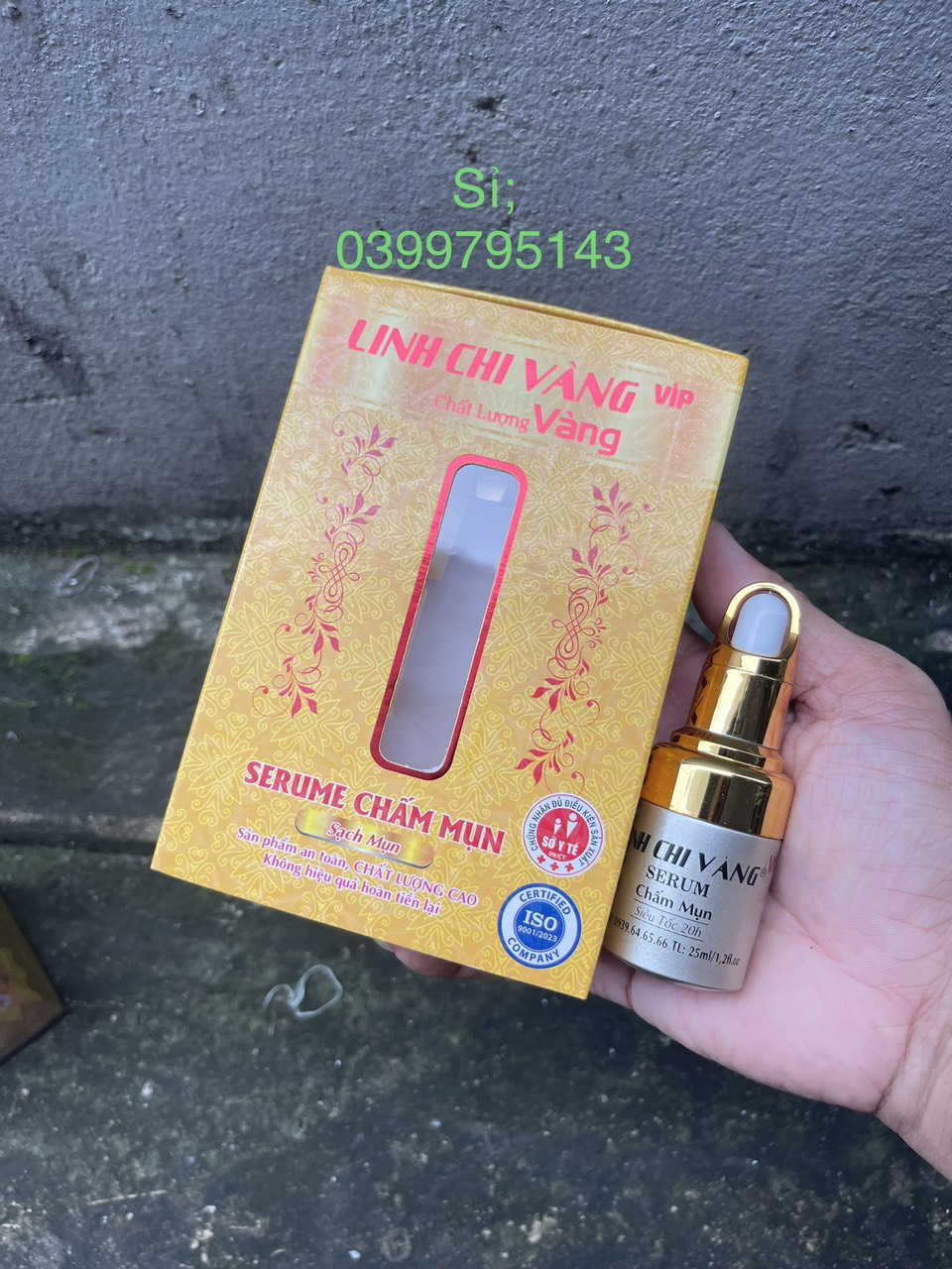 Serum Mụn, Thâm, Trắng Da Linh Chi Vàng Vip 25ml
