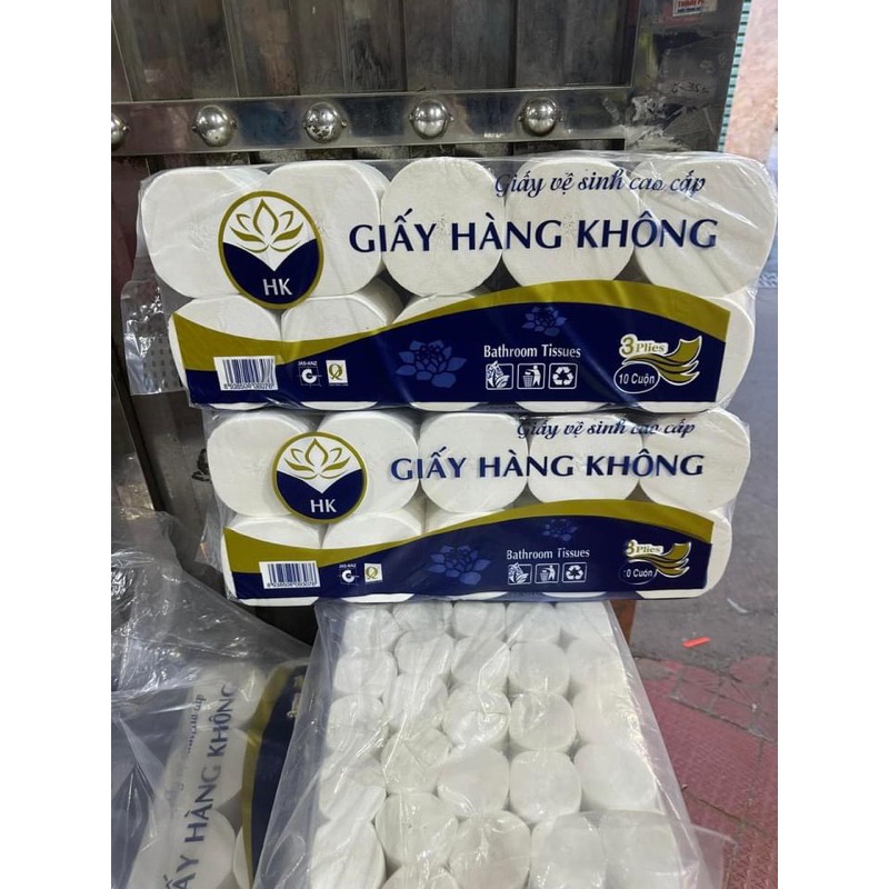 Giấy vệ sinh dai mịn 3 lớp - bịch 10 cuộn