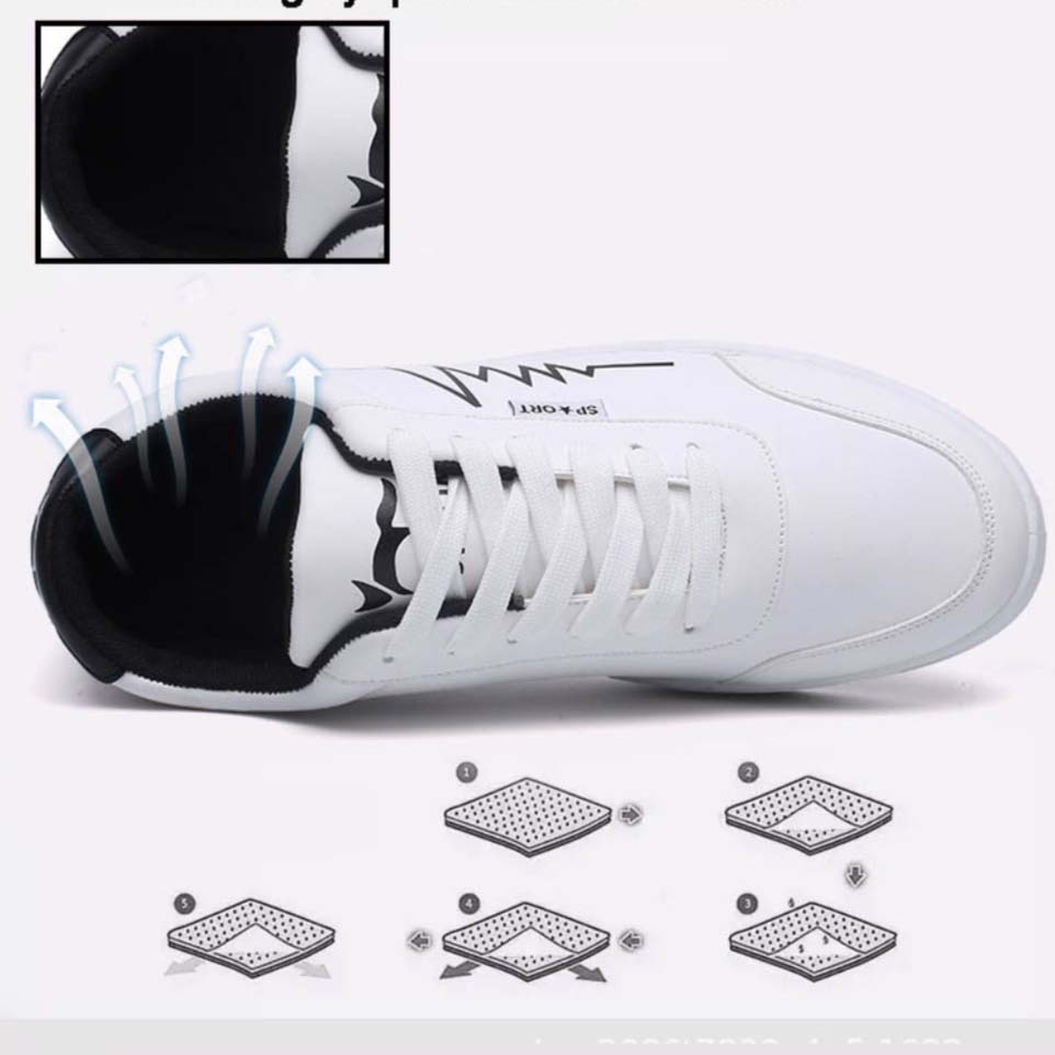 GIÀY NAM SNEAKER FULL TRẮNG THÊU NHỊP TIM, ĐẾ CHỐNG TRƠN TRƯỢT, THOÁNG KHÍ THÍCH HỢP ĐI HỌC, ĐI CHƠI, EXPORT SHOES