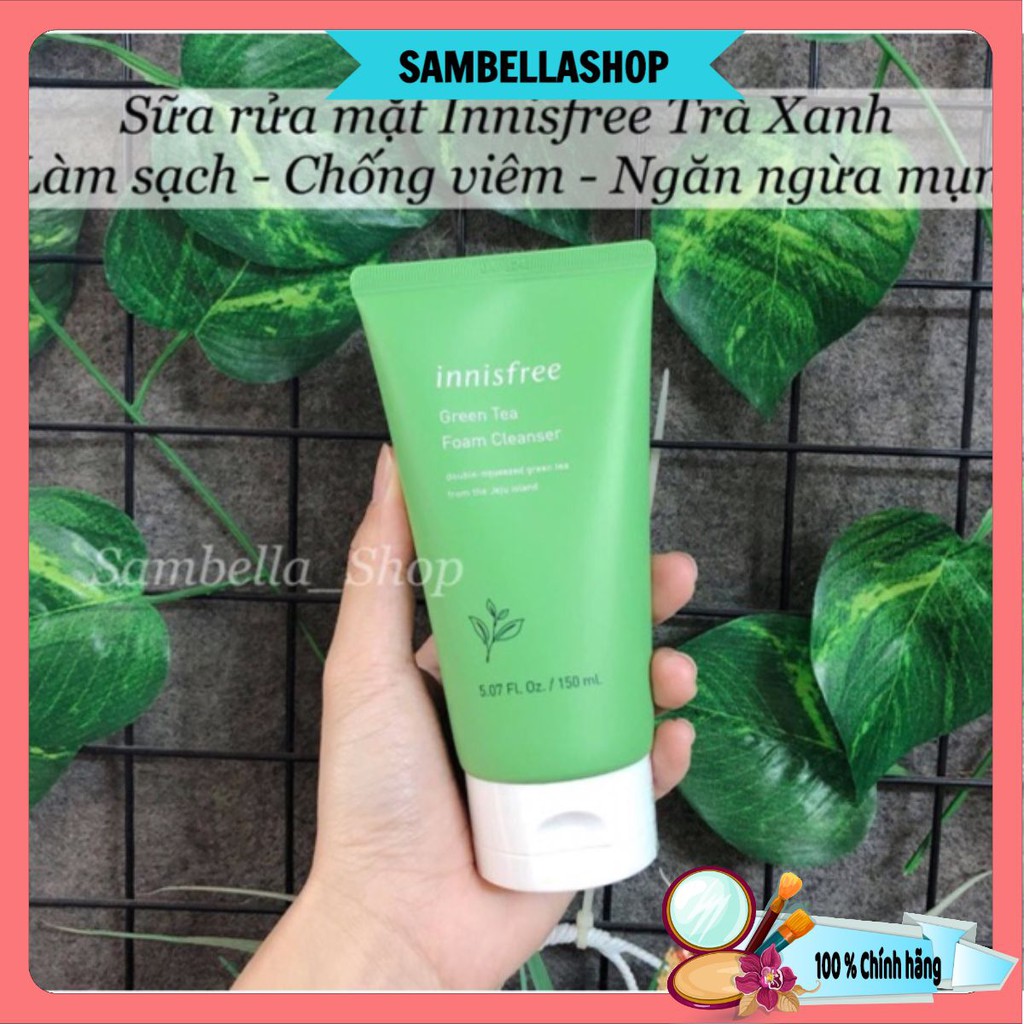 sữa rửa mặt trà xanh innisfree mẫu 2019