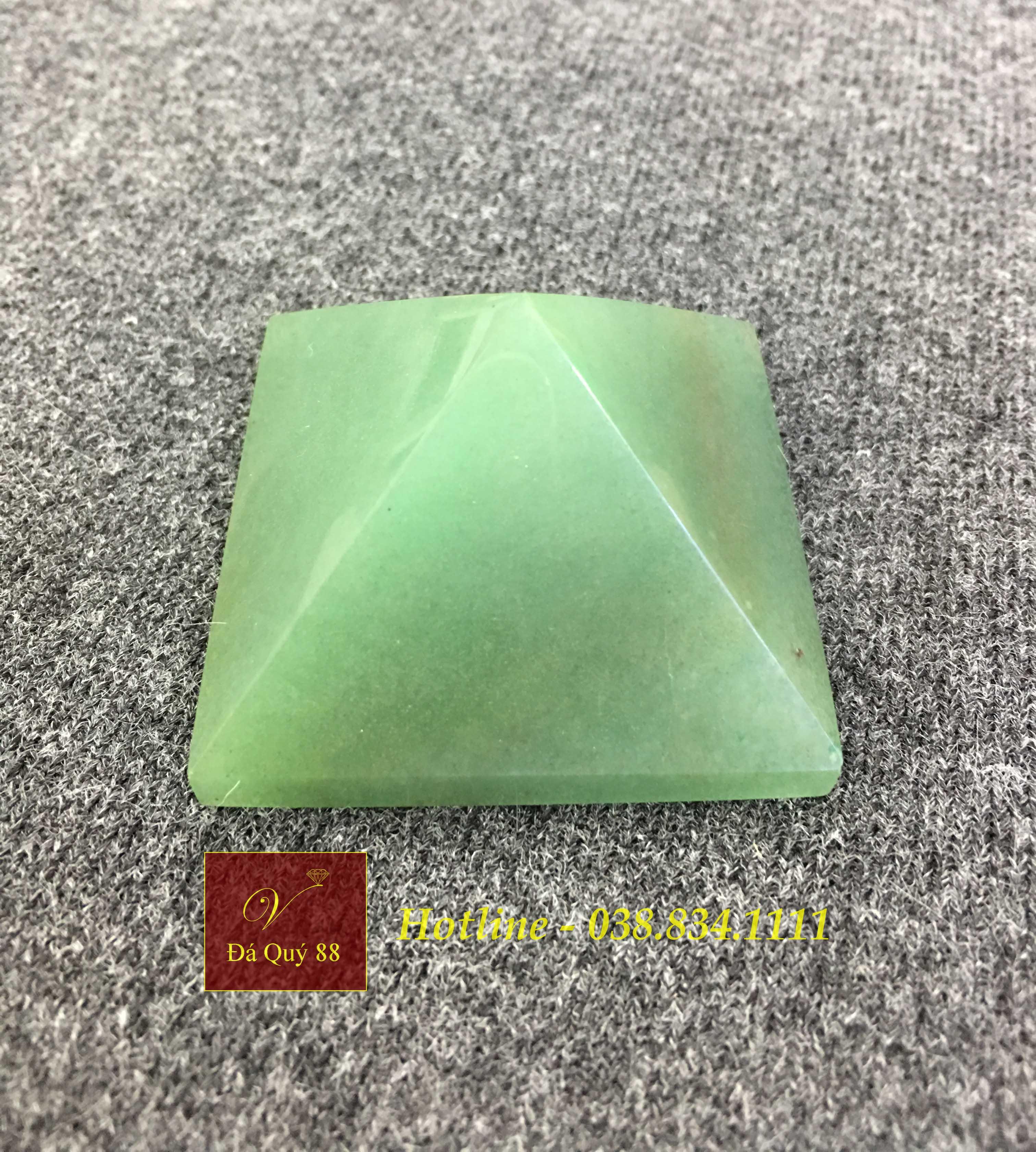 Kim Tự Tháp Đá Thạch Anh Xanh Tự Nhiên Nguyên Khối Cao 4,7cm