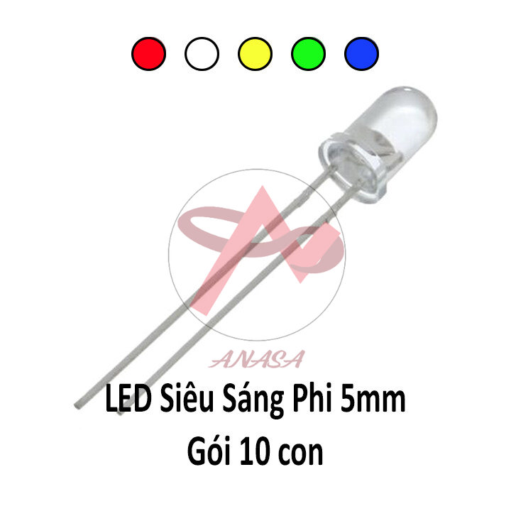 Combo 10 Led Siêu Sáng 5mm Các Màu
