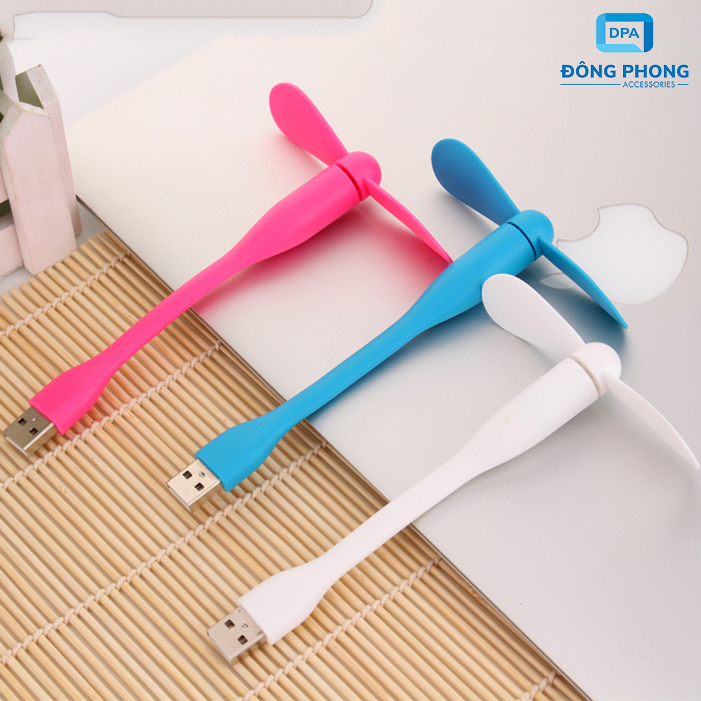 Quạt Mini Usb 2 Cánh Uốn Dẻo Cực Mát