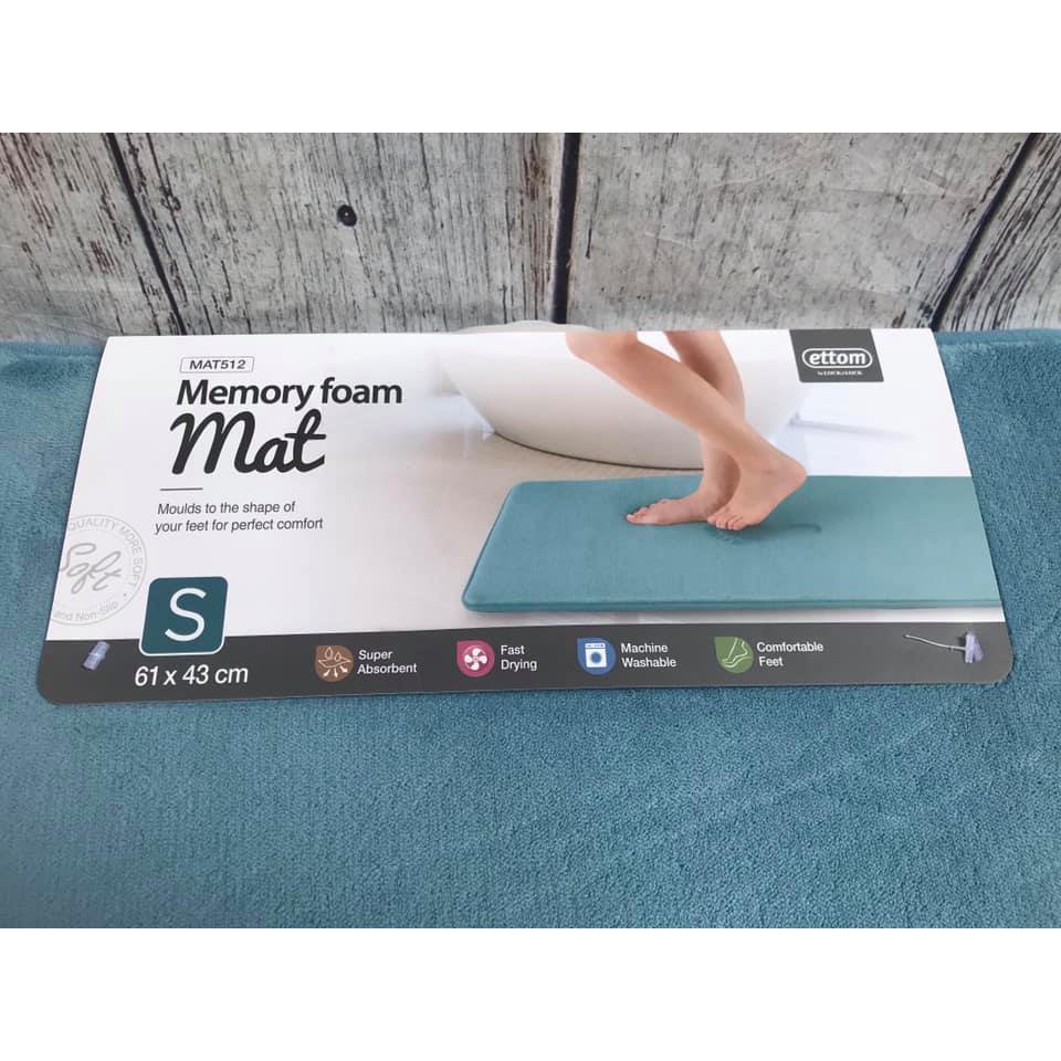 [Sale 3 Ngày + Miễn Ship Toàn Quốc] Thảm chùi chân Lock&Lock Memory Foam MAT512 (size S 43x61x1.5 cm )