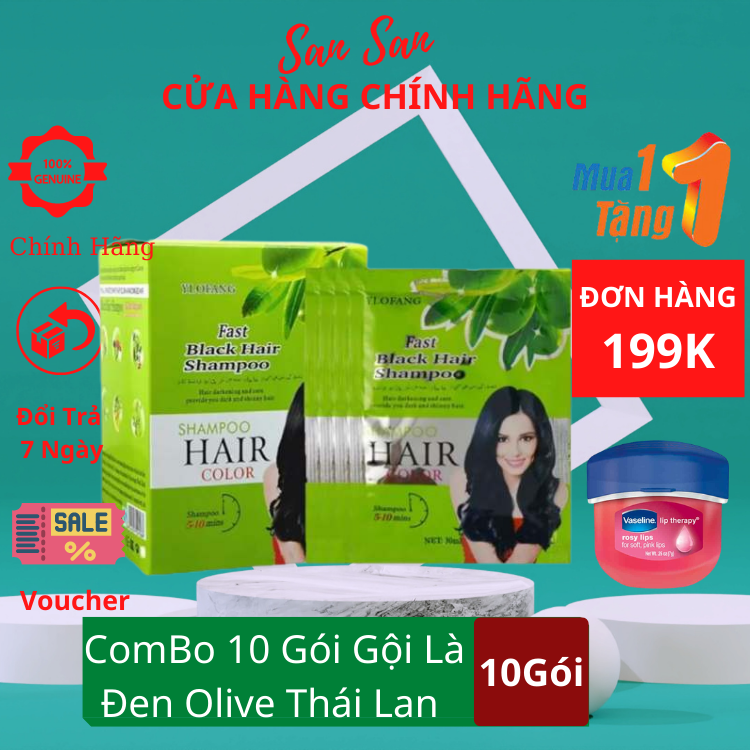 ComBo 10 Gói Gội là Đen OLIVE - Hàn Quốc