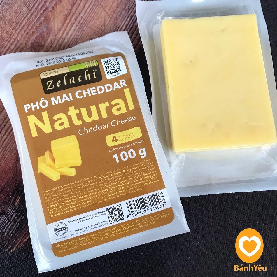 Phô mai Cheddar Zelachi 100g ( Giao TP.HCM )