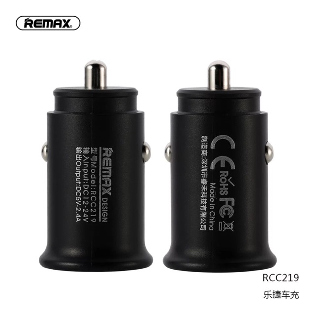 Củ sạc ô tô remax rcc219 loại 2 cổng dòng 2.4a