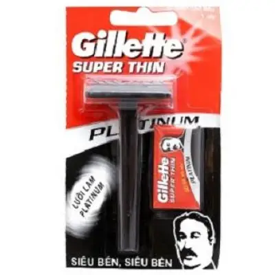 [HCM]Dao cạo râu Gillette Super Thin (1 cây +1 lưỡi)