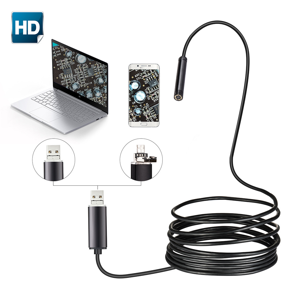 [SALE] Camera nội soi - Camera nội soi cho Android 5.5mm dài 1m - Camera Nội Soi Android Micro USB IP67 Kiểm Tra, không thấm nước