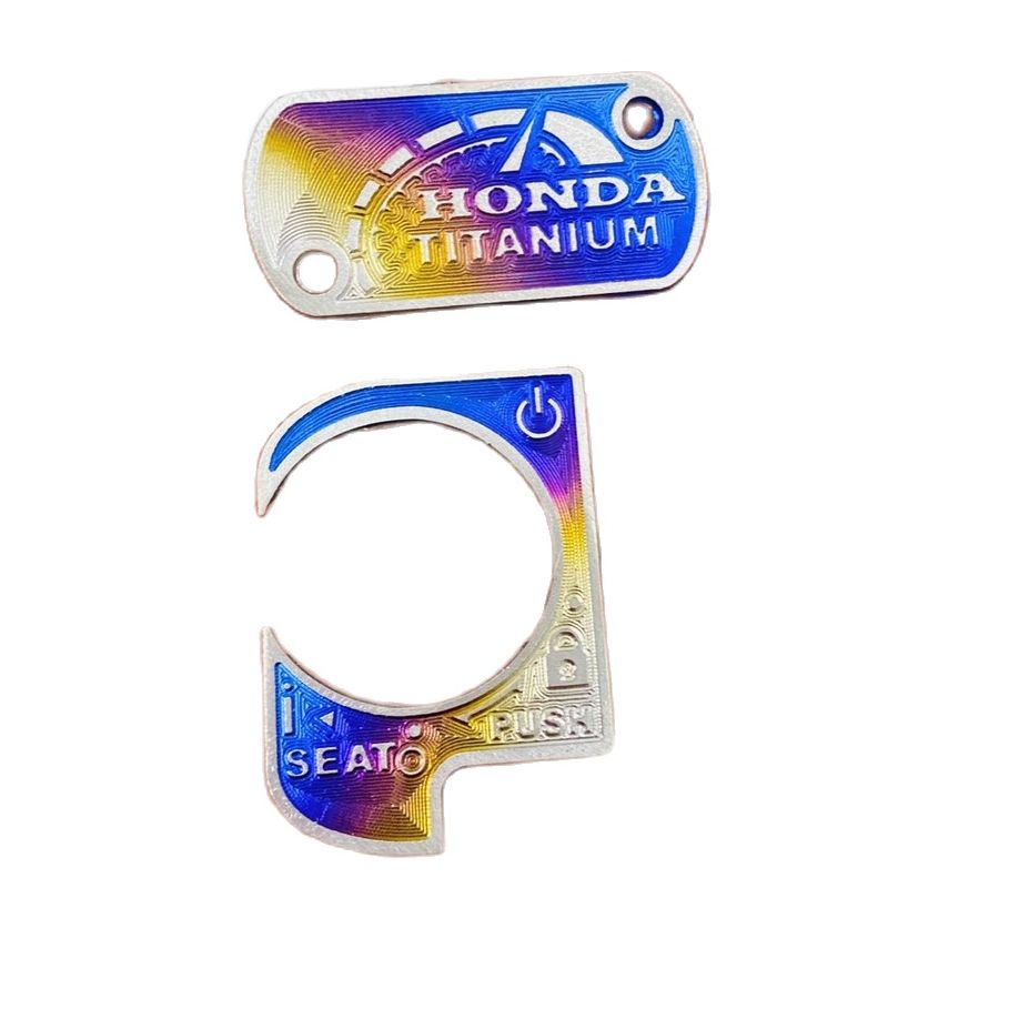 [HCM]Combo tem titan dán ổ khóa kèm ốp nắp dầu titan XE VISION AB đời mới ( ổ khóa Smartkey )