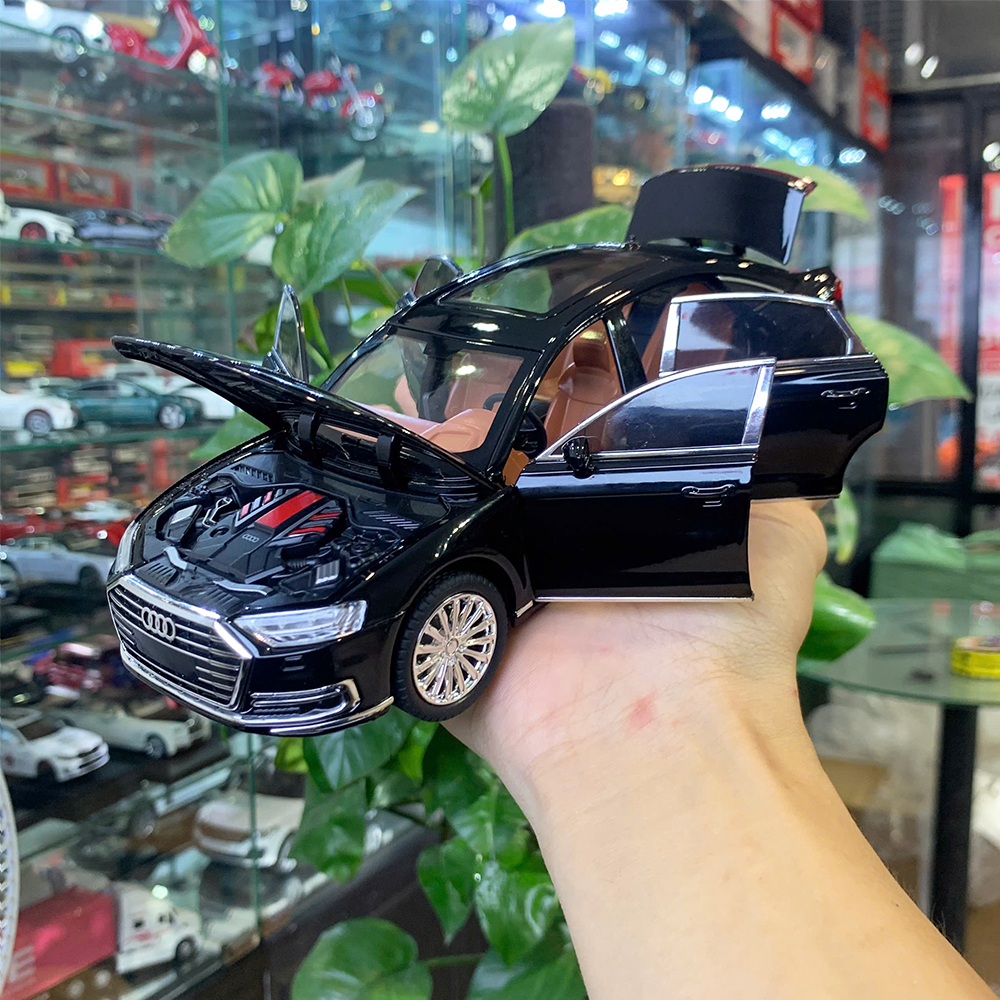 Mô hình xe Audi A8 có đèn và âm thanh tỉ lệ 1:24 Chezhi