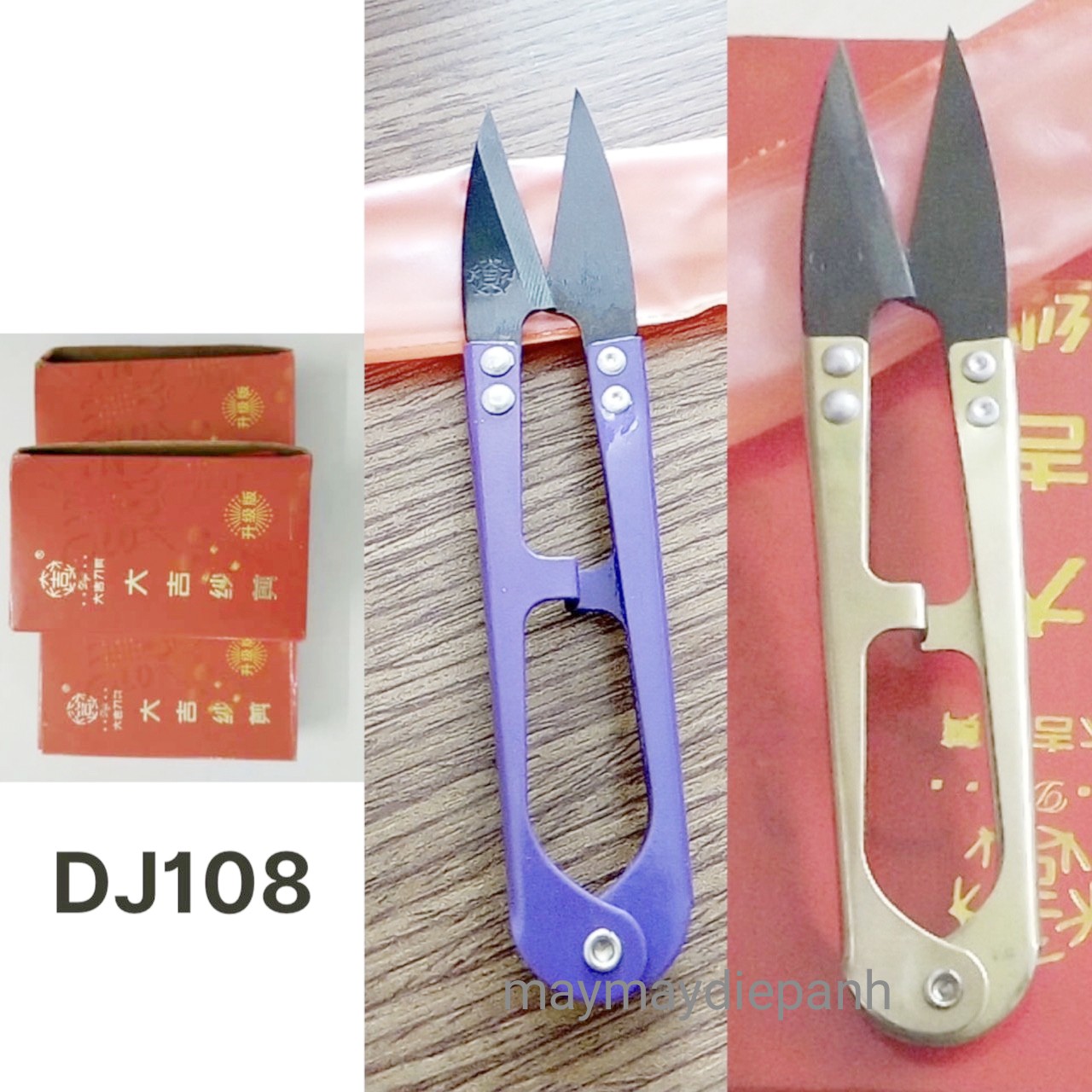 Kéo bấm chỉ DJ 108 VÀNG, TÍM