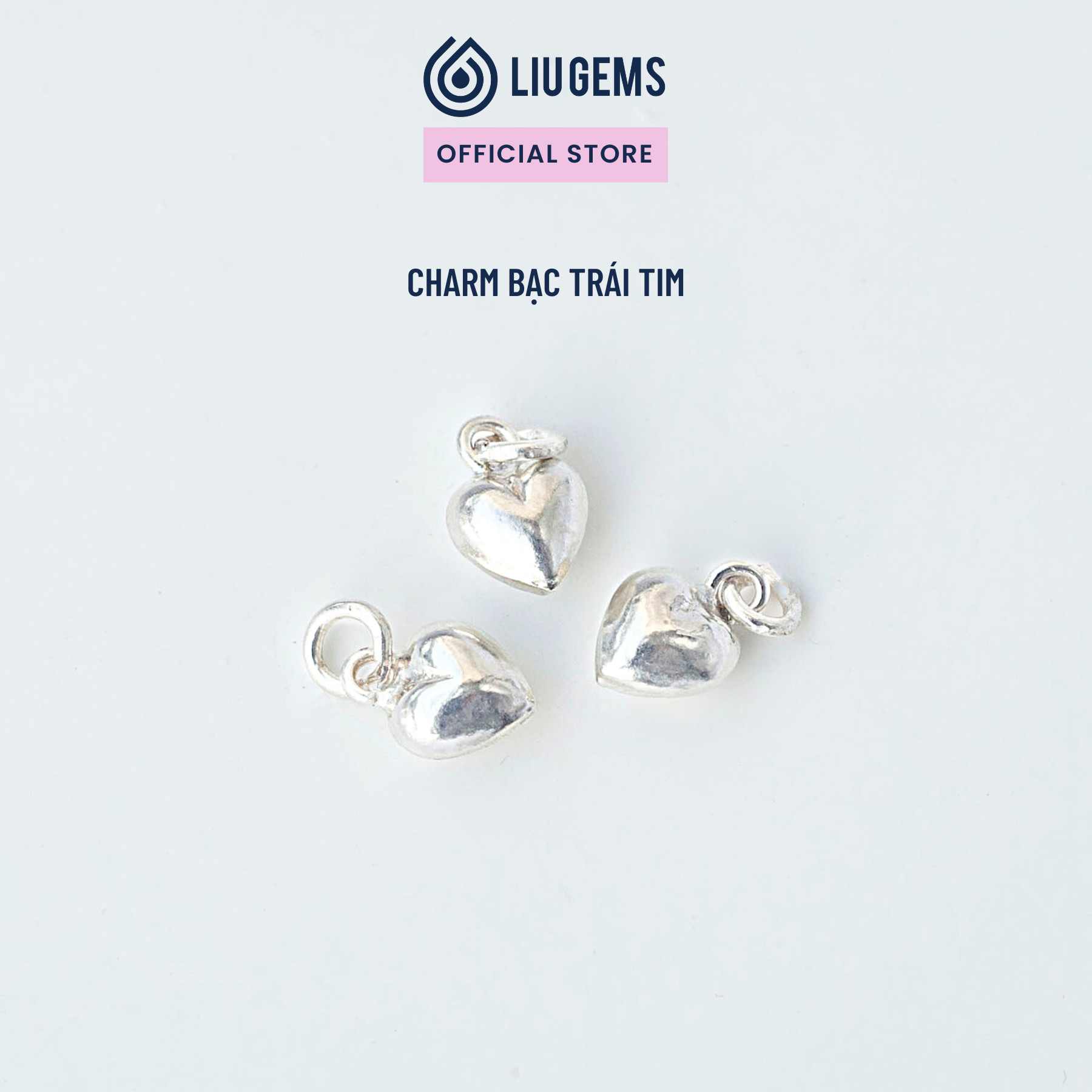 Charm Bạc Trái Tim Liugems 925 Size Nhỏ Tinh Tế, Dễ Thương, Dành Cho Nữ CH05