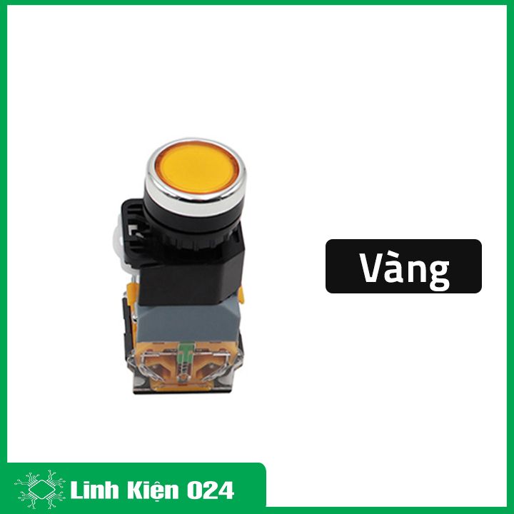 Nút nhấn đề giữ có đèn la38 380v 10a 2 thường đóng nc-nc