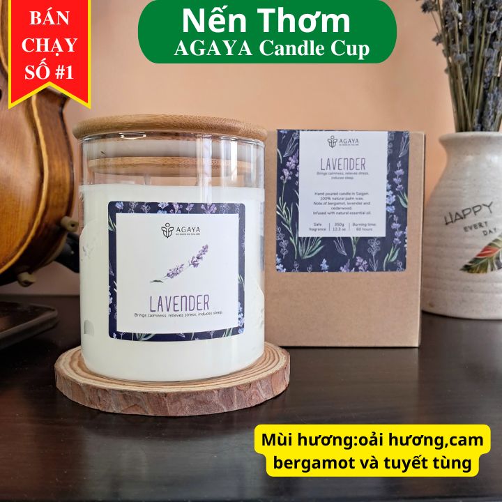 Nến Thơm cao cấp Candle Cup AGAYA - Mùi LAVENDER