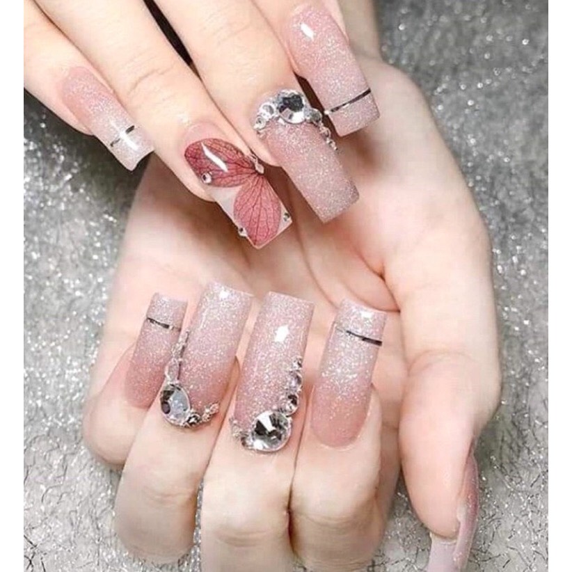 Hoa khô lụa trang trí móng, ẩn gel, đắp bột.