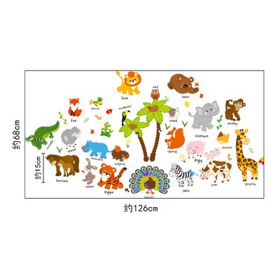 Decal tranh dán tường vườn thú con công