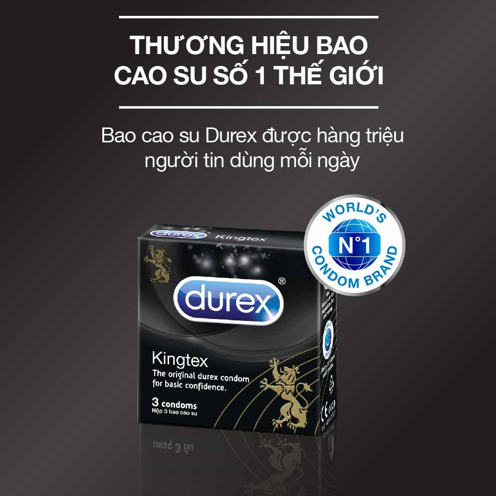 Bao cao su Durex Kingtex 3 bao [ Che tên sản phẩm ]