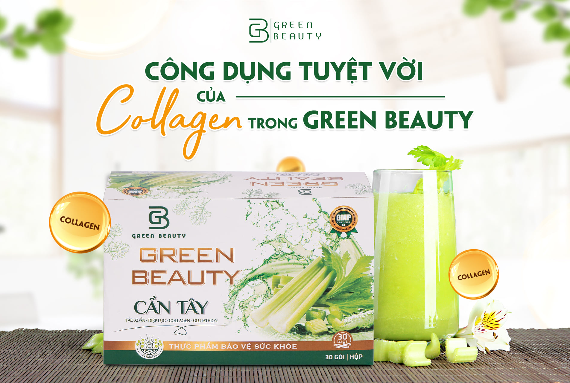 NƯỚC ÉP CẦN TÂY GREEN BEAUTY 30 GÓI