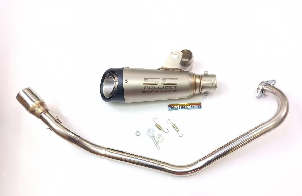 Pô SC gắn xe CBR 150 SC xéo xịn full lon và cổ pô như hình khách mua chọn đúng xe nha