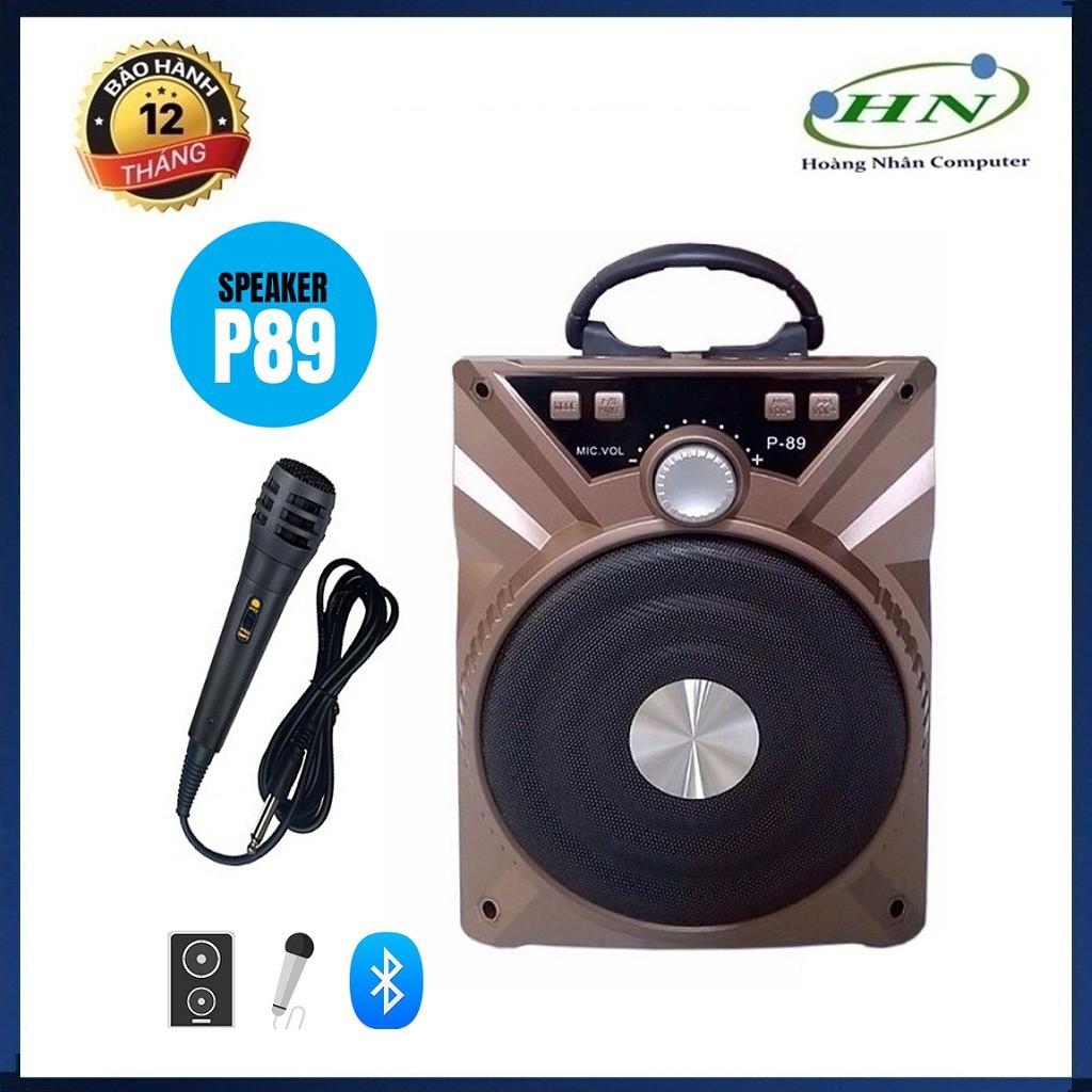 №∋  [TẶNG MIC KARAOKE] LOA BLUETOOTH KARAOKE P88P89