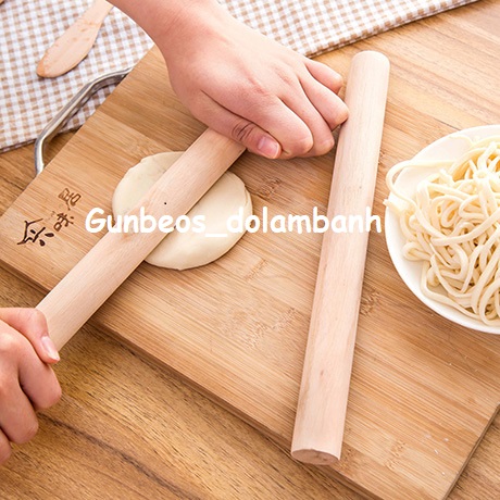 Cán lăn bột gỗ trơn 28cm