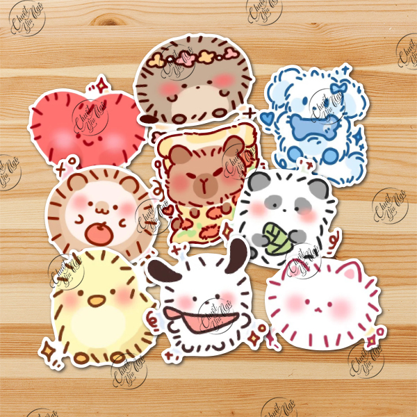 Bộ sticker THÚ BÔNG dễ thương đang yêu